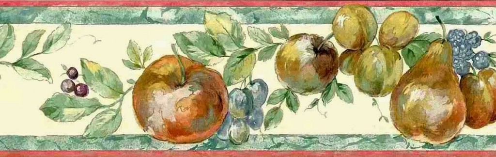 Sweet Spring Fruits Wallpaper Border