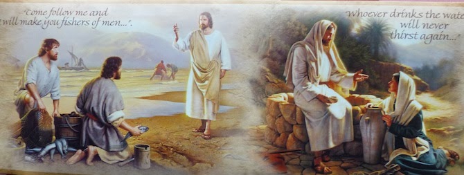 The story of Jesus Vintage Wallpaper Border