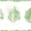 green leaf vintage wallpaper, cream, beige, nature, kitchen, vintage