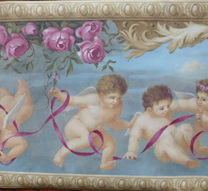 Cupid Angels Vintage Wallpaper Border