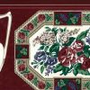 Plate Pitcher vintage Wallpaper Border, Waverly, flowers, vines, cranberry