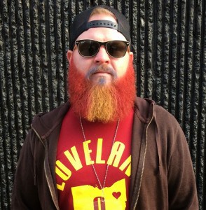 Street Vendor and Cavs Fan with Painted Beard