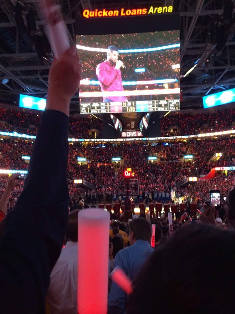 Usher sings National Anthem at Cavs Game