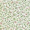 cottage floral vintage wallpaper, English style, green, pink, off-white, vintage style, cottage, vines, leaves, flowers, bedroom, breakfast room