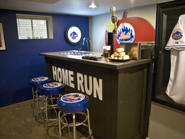 Mets Sports Themed Man Cave