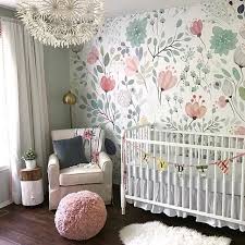 nursery floral wallpaper