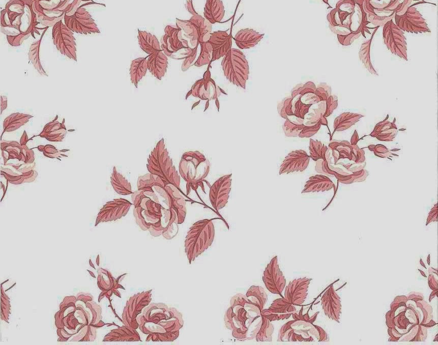 Romantic Wallpaper with Red Roses Pattern