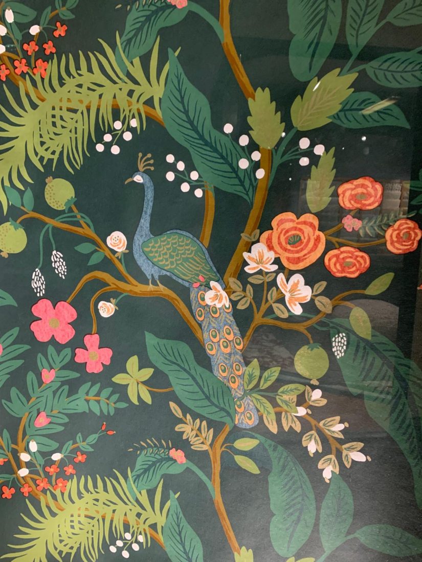 Exotic, Whimsical Wallpaper Helps to Balance the Space Using Color
